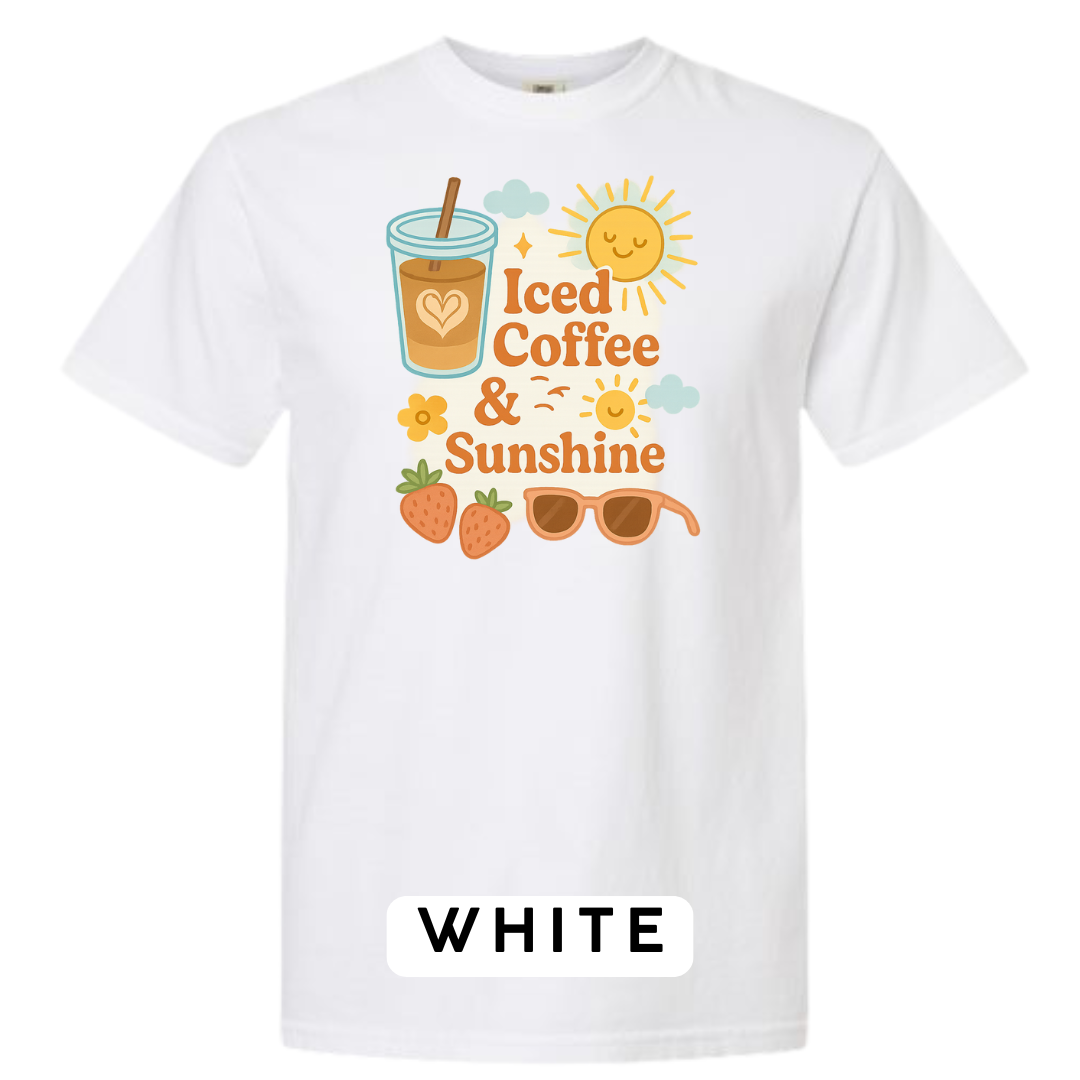 Iced Coffee & Sunshine Graphic T-Shirt