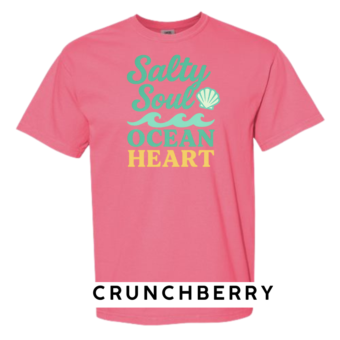 Salty Soul, Ocean Heart Graphic T-Shirt