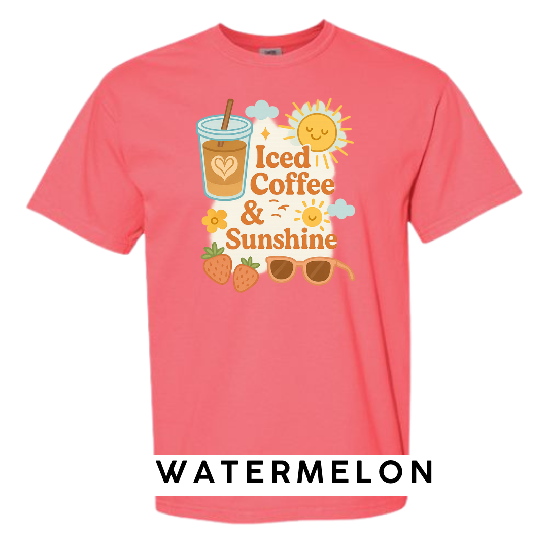Iced Coffee & Sunshine Graphic T-Shirt