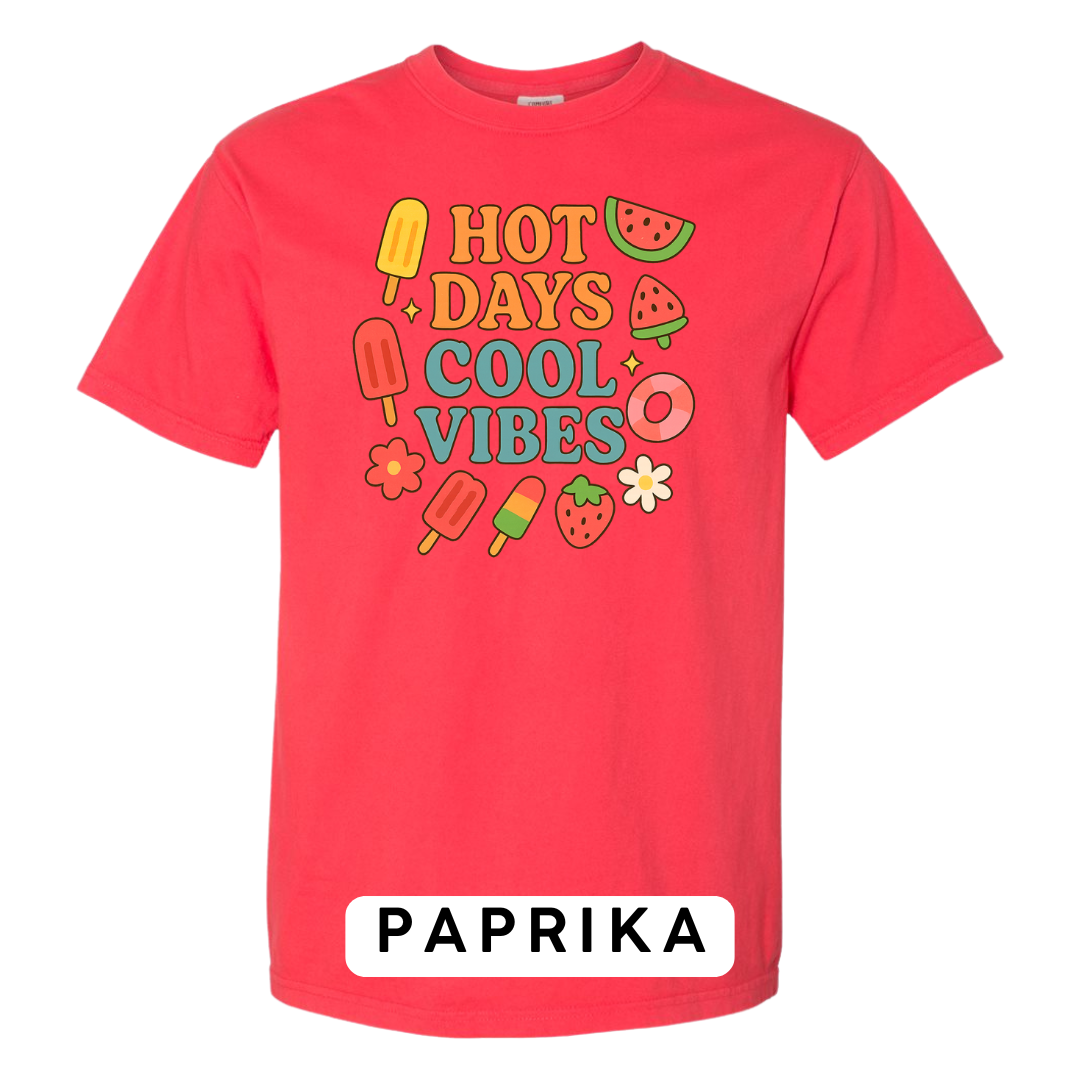 Hot Days Cool Vibes Graphic T-Shirt