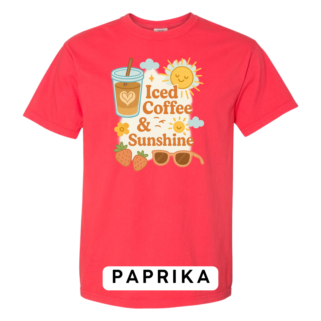 Iced Coffee & Sunshine Graphic T-Shirt