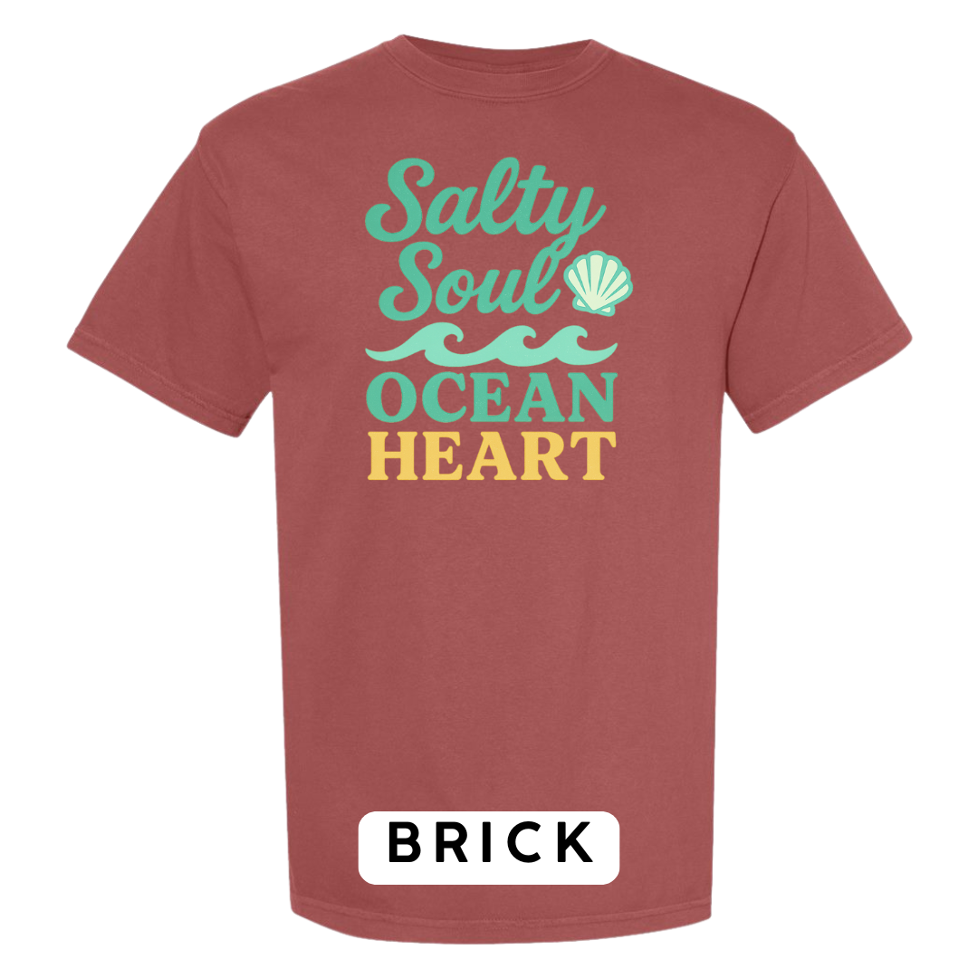 Salty Soul, Ocean Heart Graphic T-Shirt