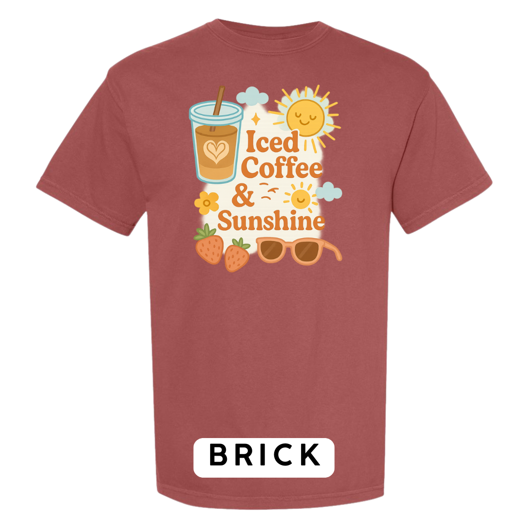 Iced Coffee & Sunshine Graphic T-Shirt