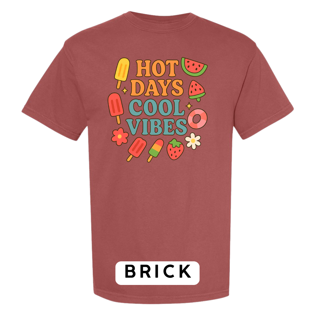 Hot Days Cool Vibes Graphic T-Shirt