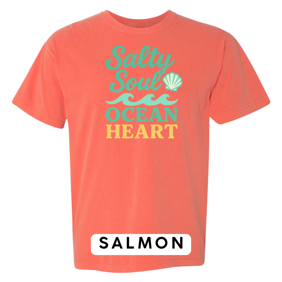 Salty Soul, Ocean Heart Graphic T-Shirt