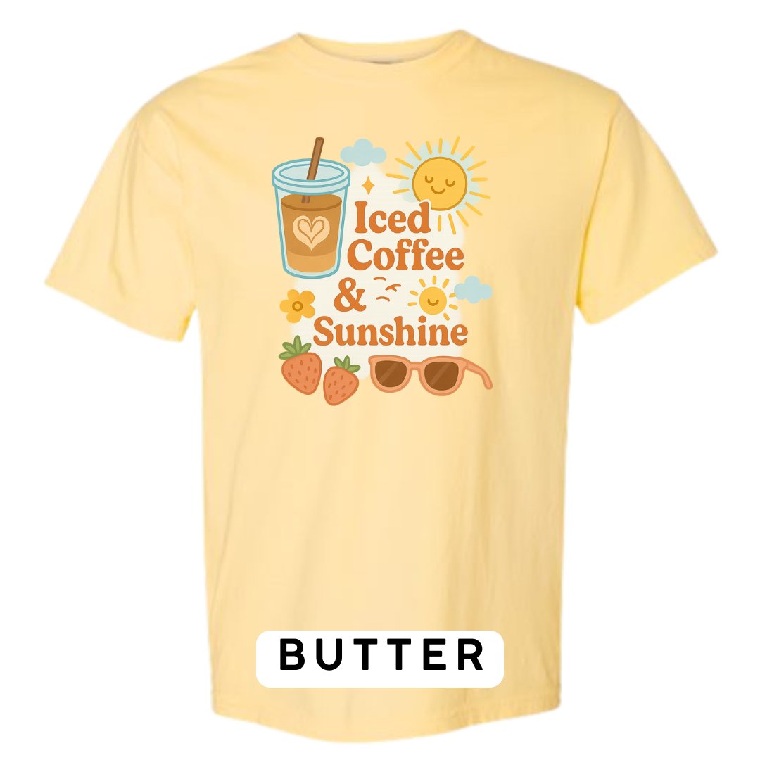 Iced Coffee & Sunshine Graphic T-Shirt