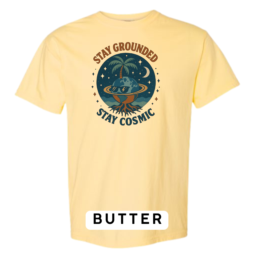 Stay Grounded Stay Cosmic Graphic T-Shirt
