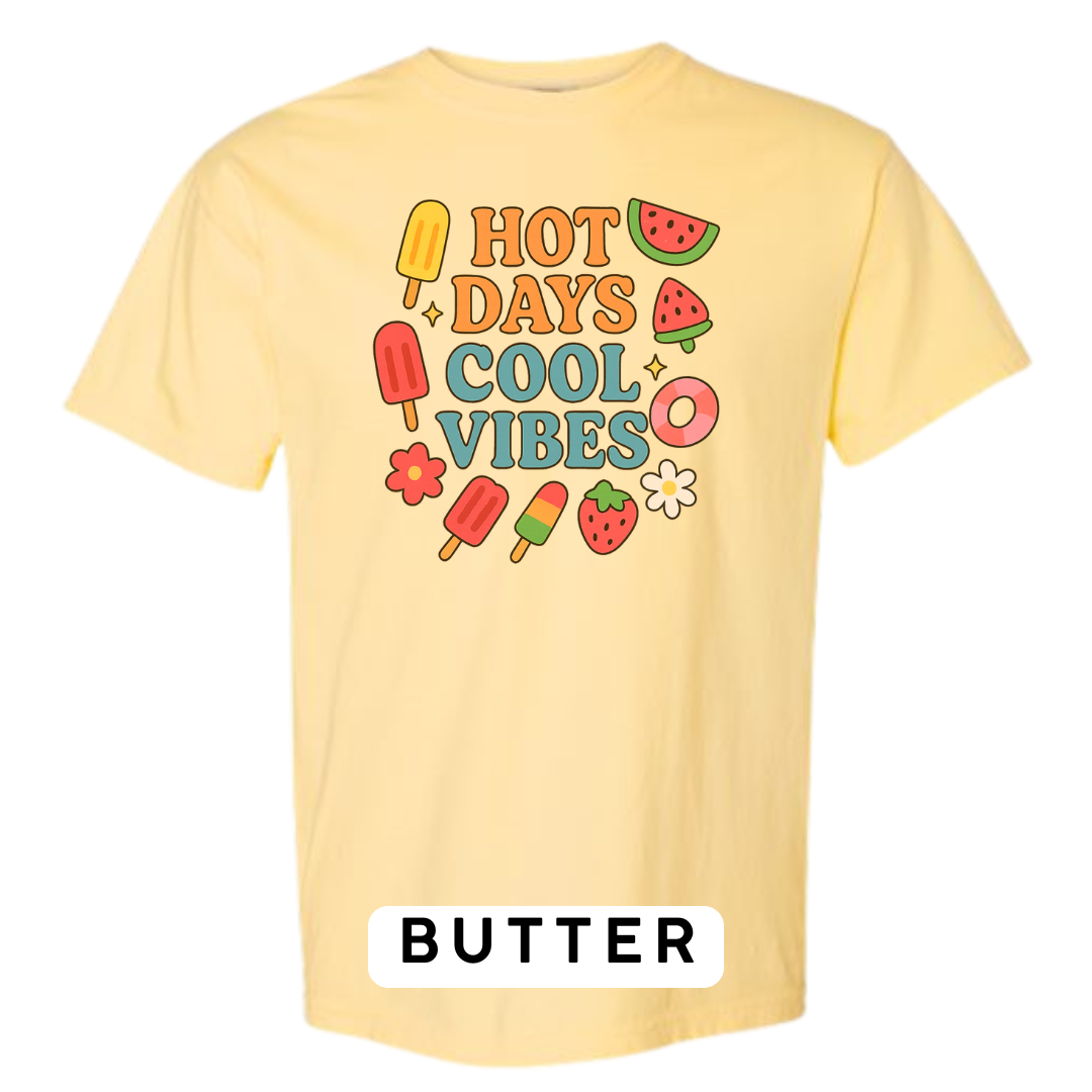 Hot Days Cool Vibes Graphic T-Shirt
