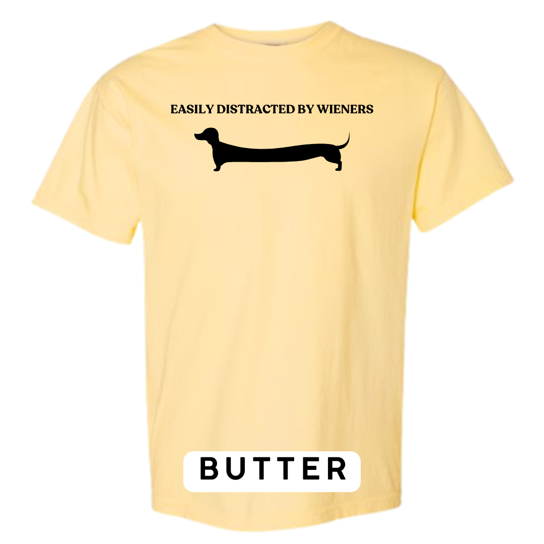 Easily Distracted by Wieners Graphic T-Shirt