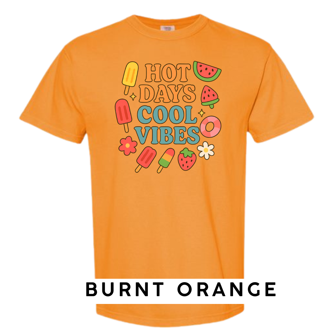 Hot Days Cool Vibes Graphic T-Shirt