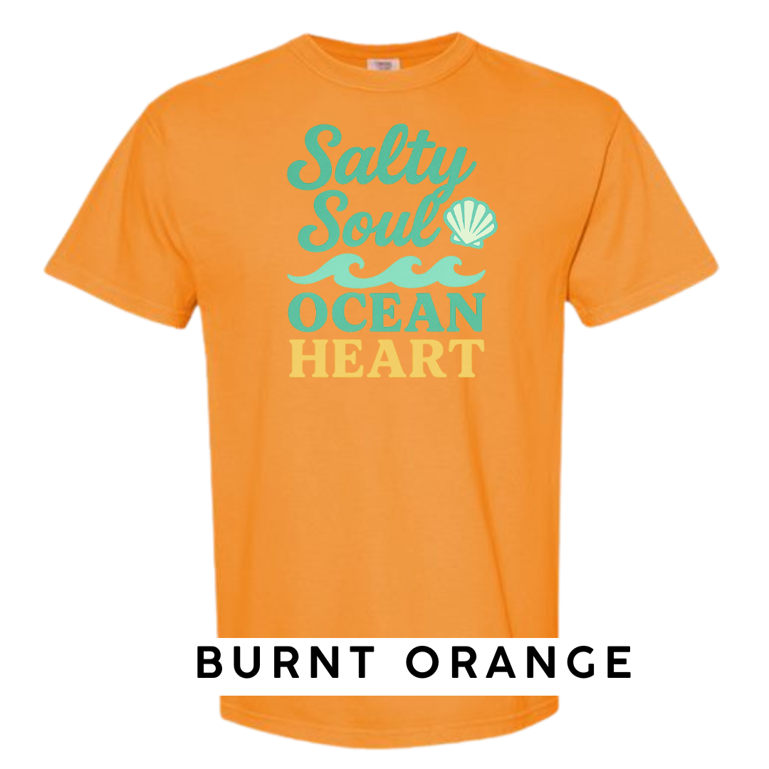 Salty Soul, Ocean Heart Graphic T-Shirt