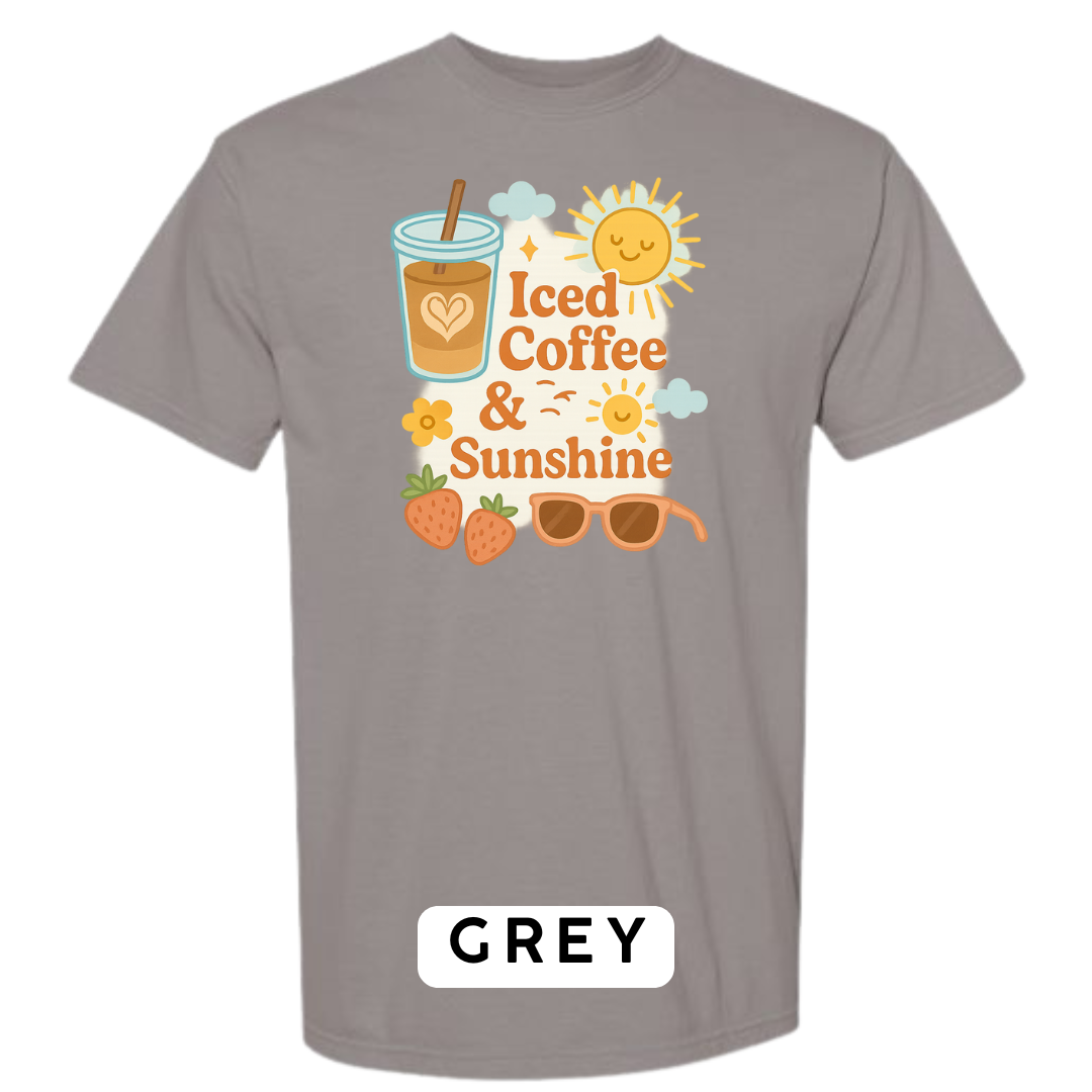 Iced Coffee & Sunshine Graphic T-Shirt