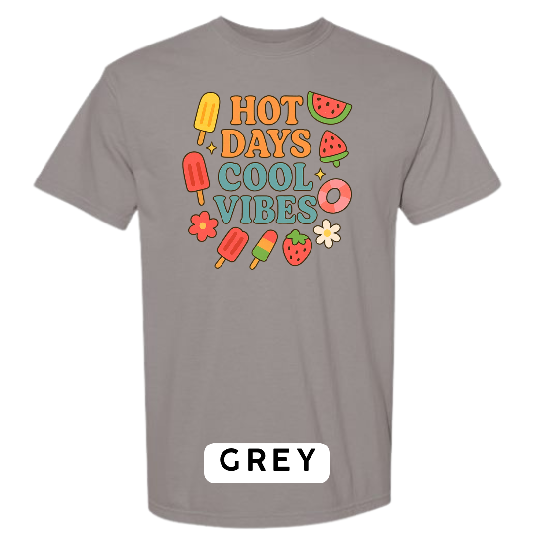 Hot Days Cool Vibes Graphic T-Shirt