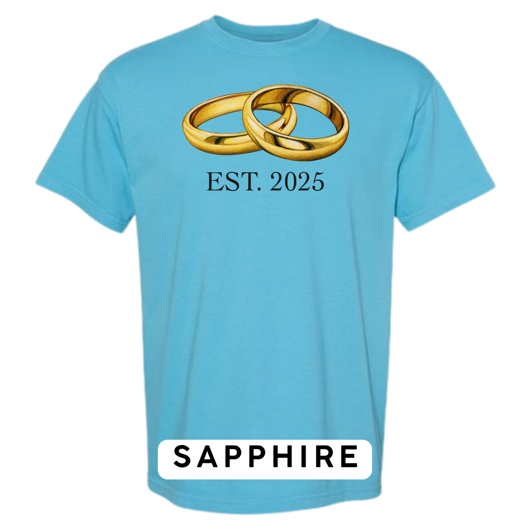 EST. 2025 Wedding Rings Graphic T-Shirt