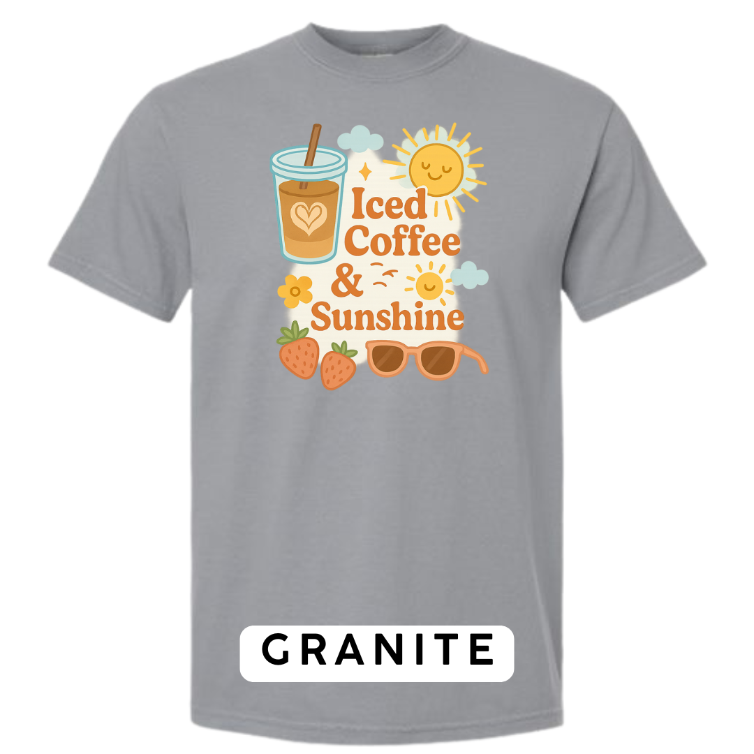 Iced Coffee & Sunshine Graphic T-Shirt