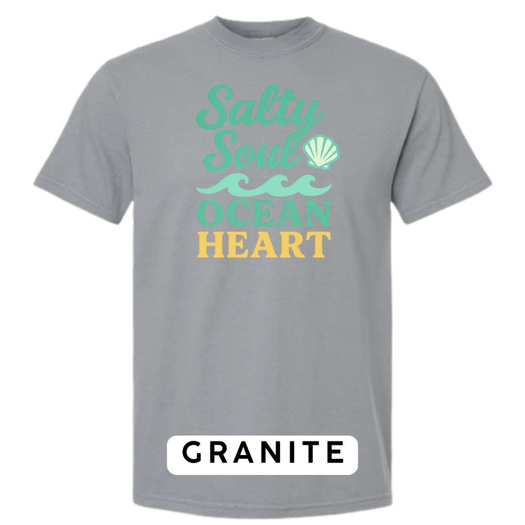 Salty Soul, Ocean Heart Graphic T-Shirt
