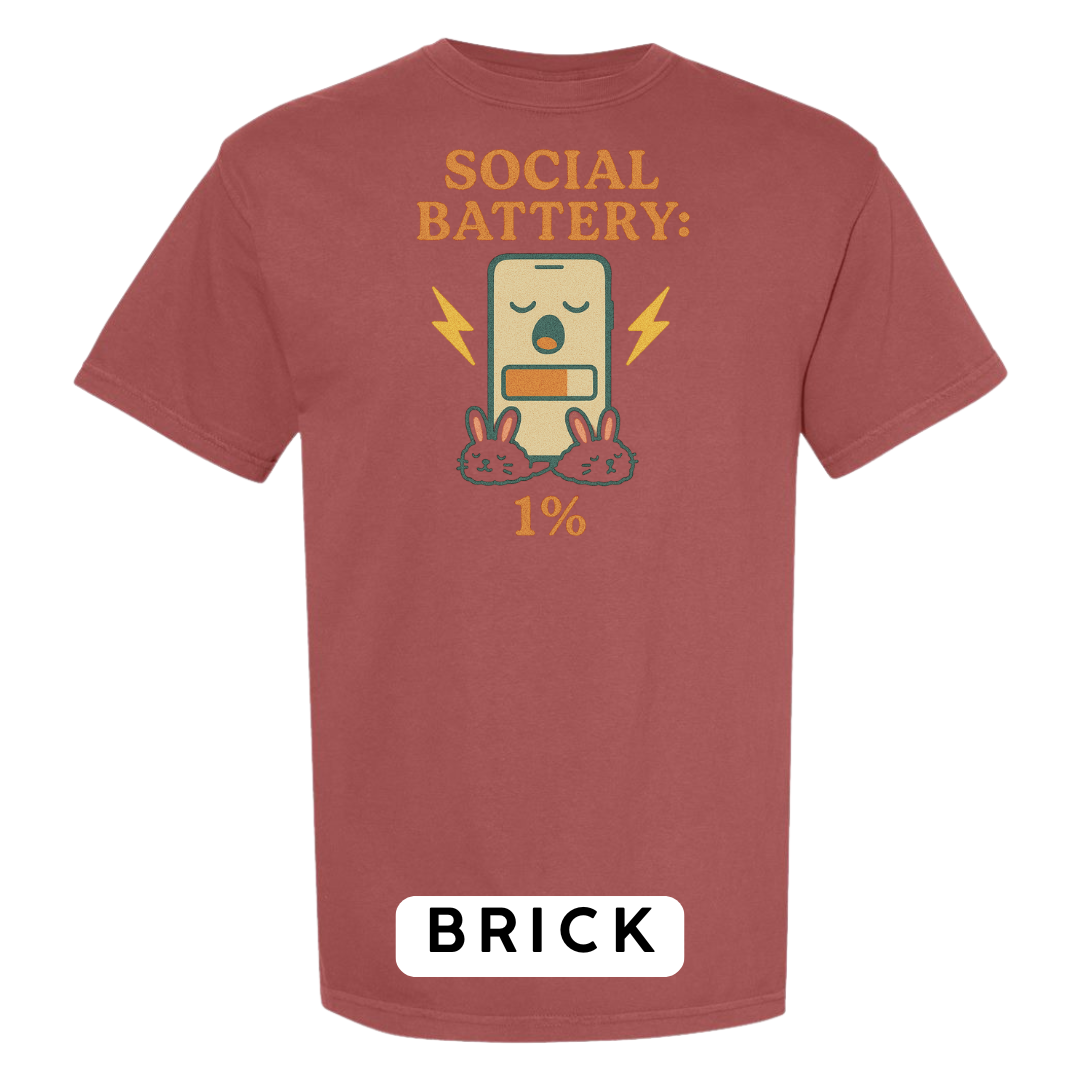 Social Battery: 1% Graphic T-Shirt