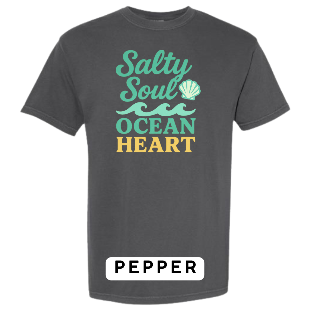 Salty Soul, Ocean Heart Graphic T-Shirt