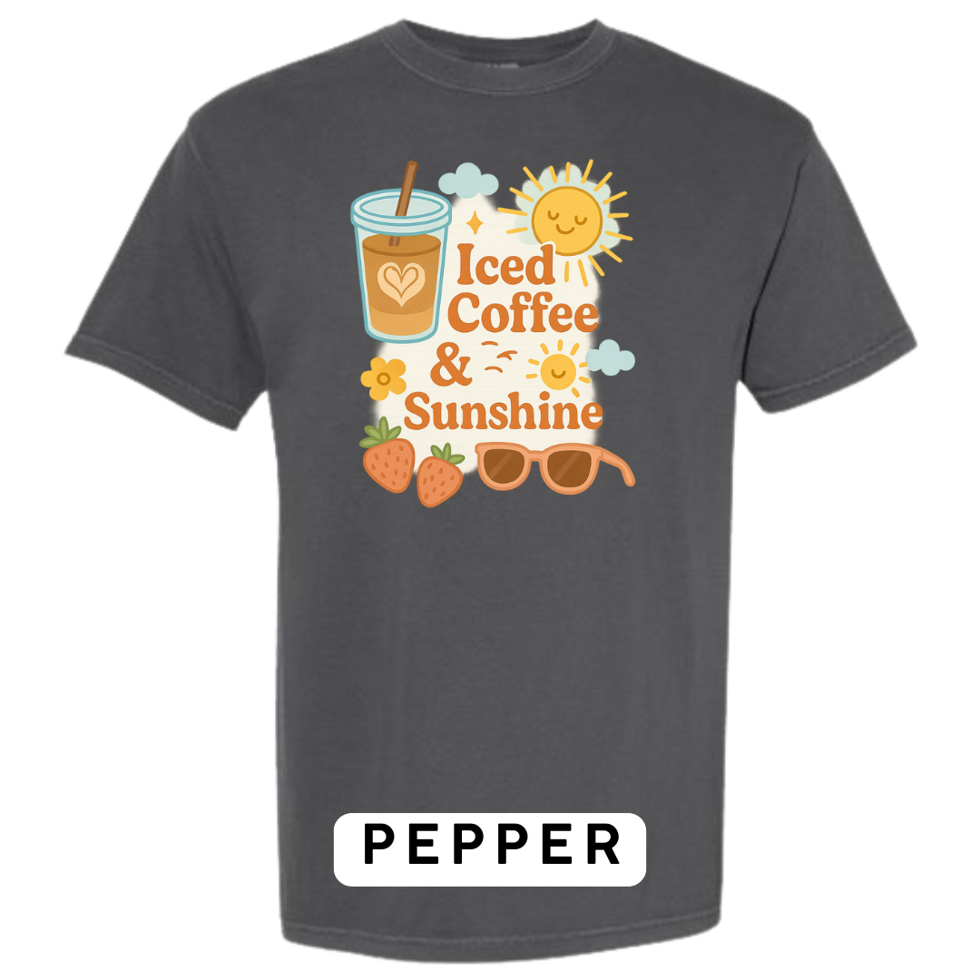 Iced Coffee & Sunshine Graphic T-Shirt