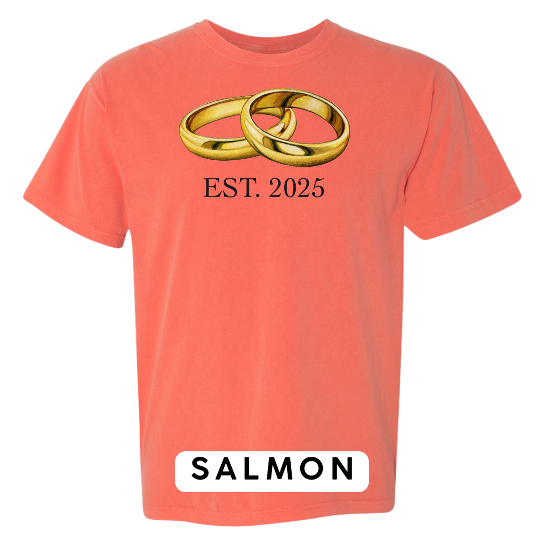 EST. 2025 Wedding Rings Graphic T-Shirt