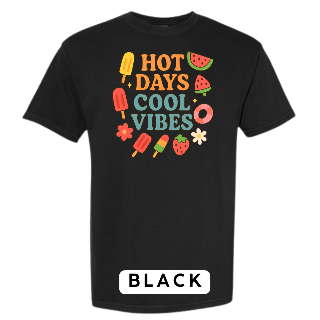 Hot Days Cool Vibes Graphic T-Shirt