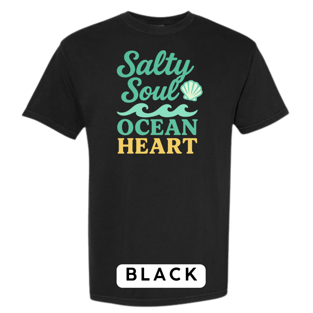 Salty Soul, Ocean Heart Graphic T-Shirt