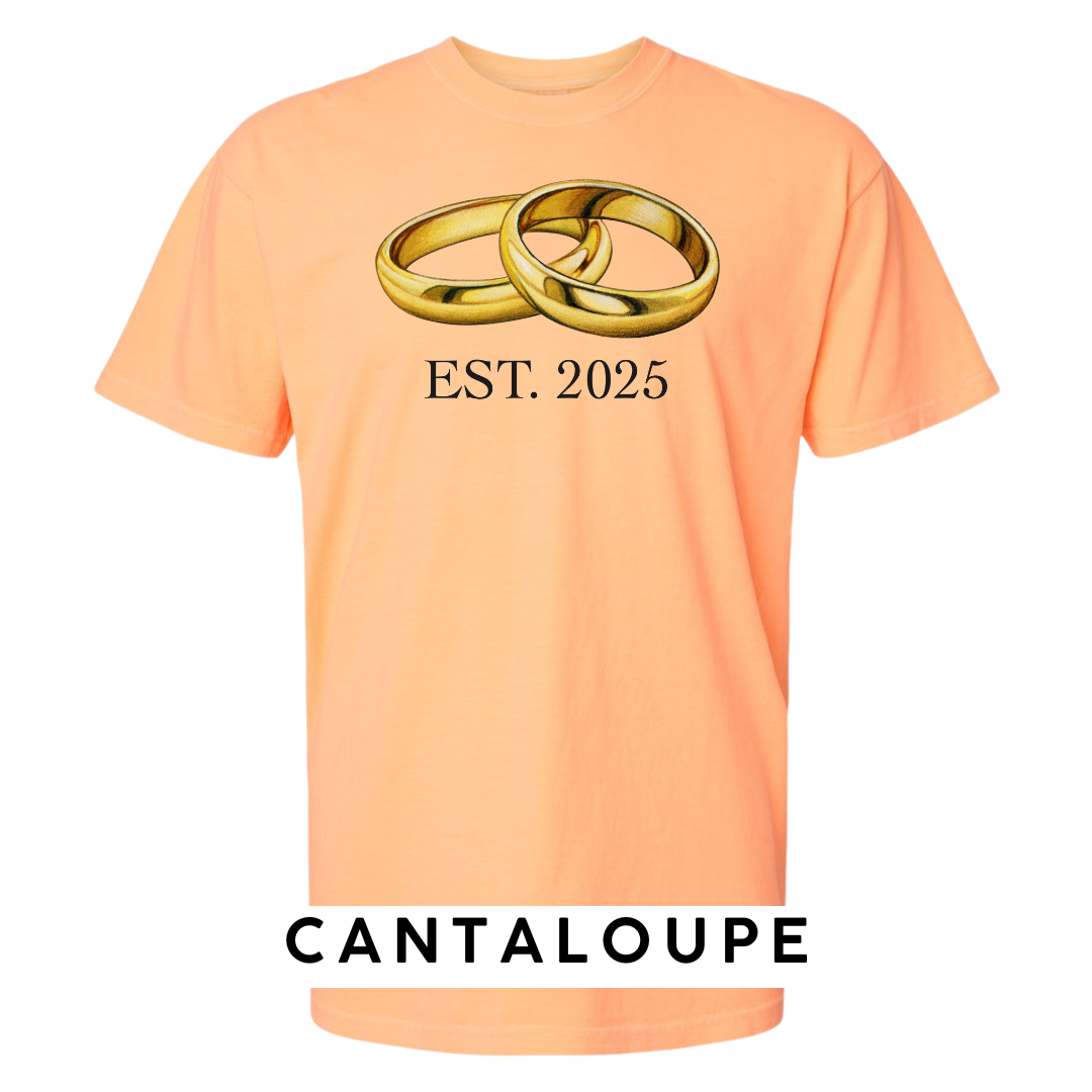 EST. 2025 Wedding Rings Graphic T-Shirt