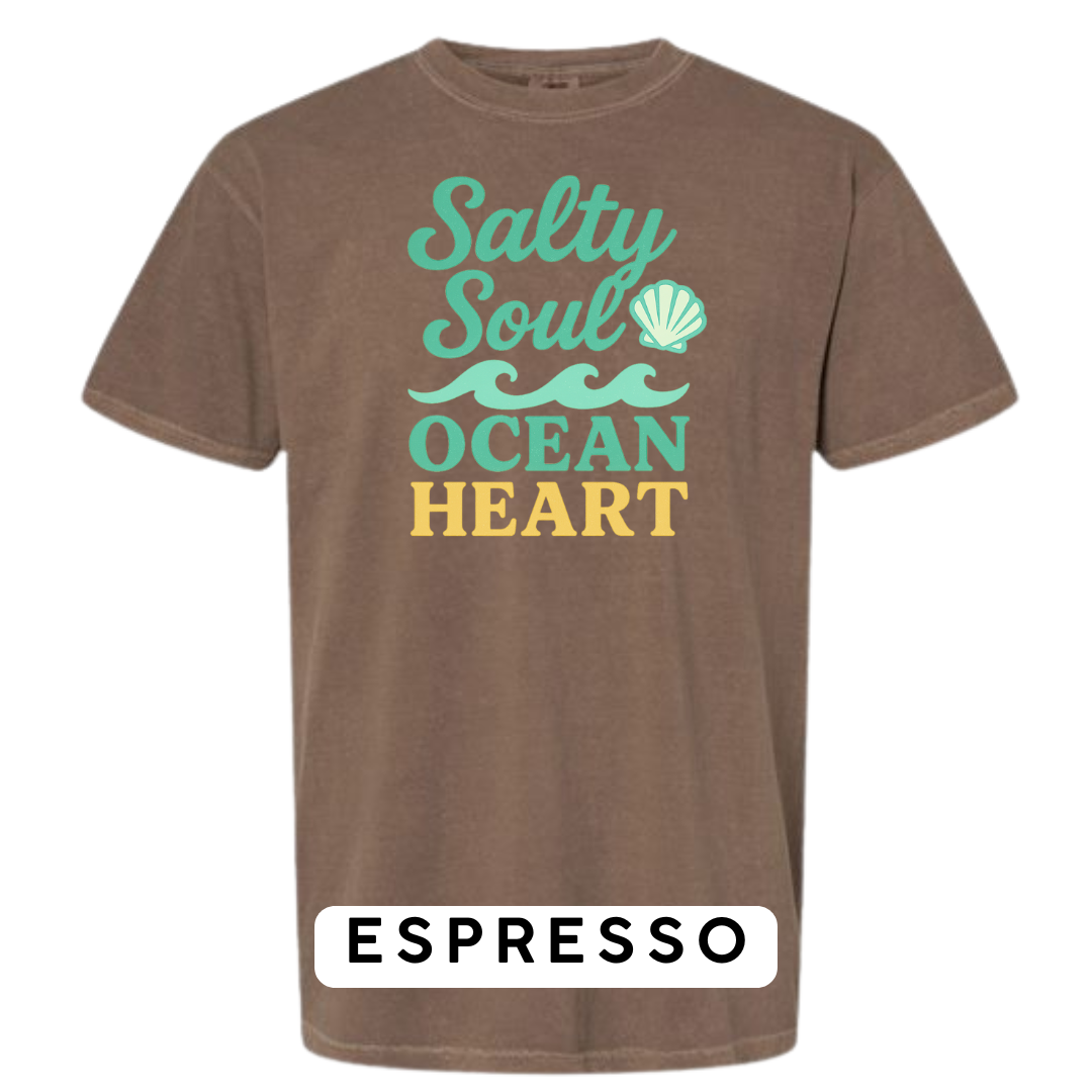 Salty Soul, Ocean Heart Graphic T-Shirt