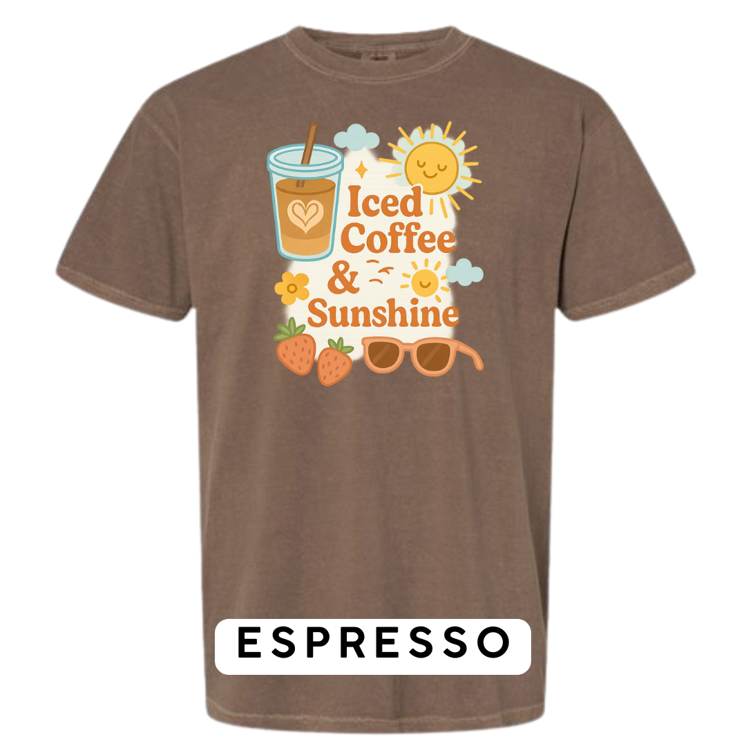 Iced Coffee & Sunshine Graphic T-Shirt