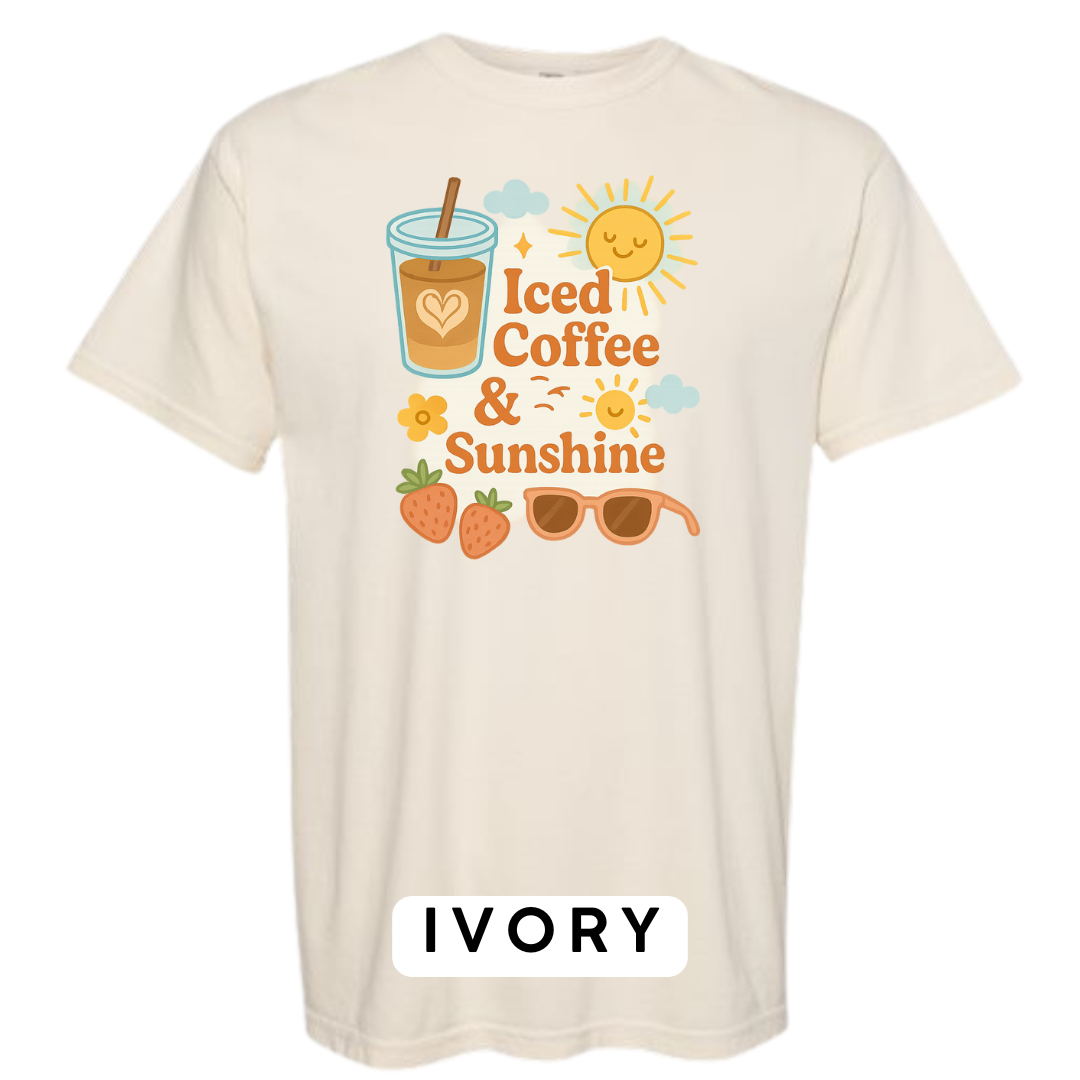 Iced Coffee & Sunshine Graphic T-Shirt