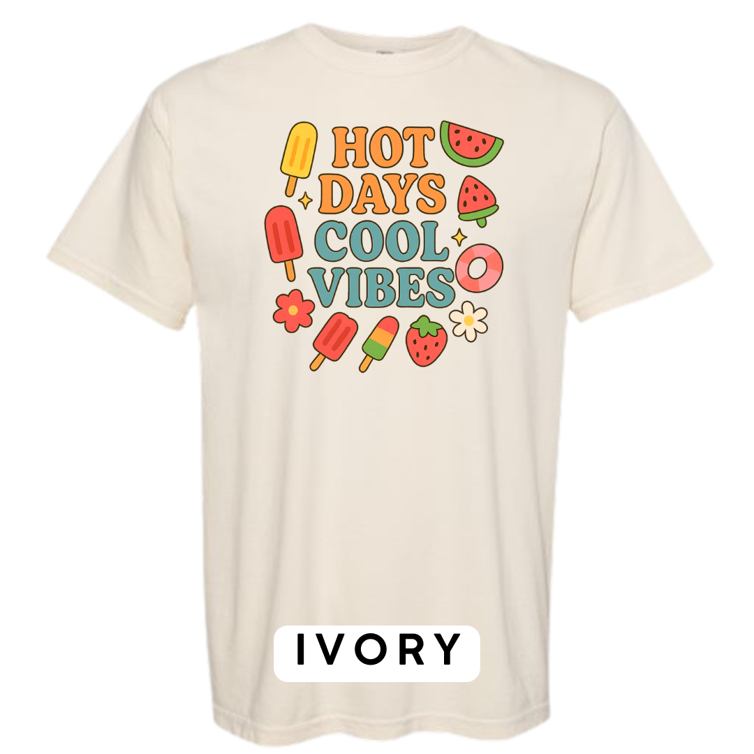 Hot Days Cool Vibes Graphic T-Shirt