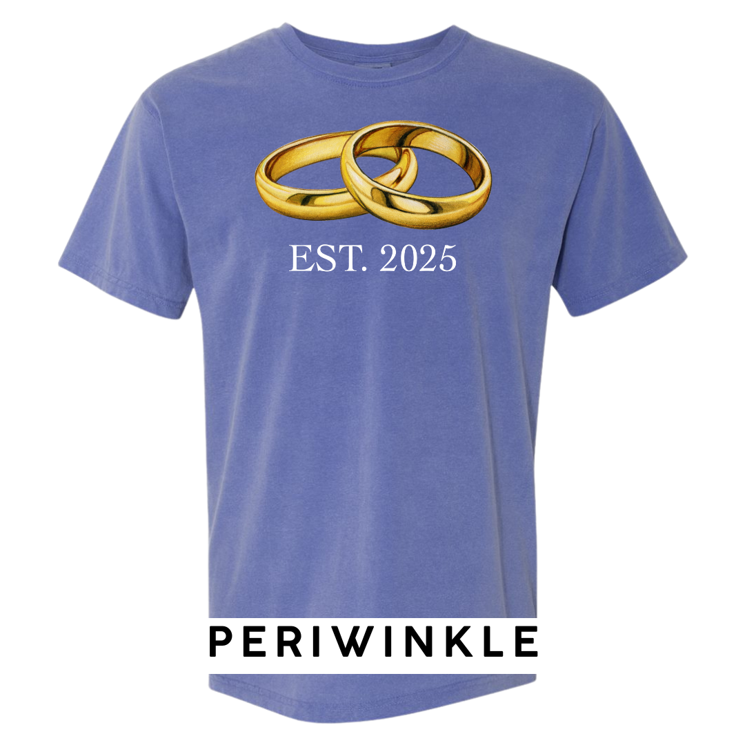 EST. 2025 Wedding Rings Graphic T-Shirt