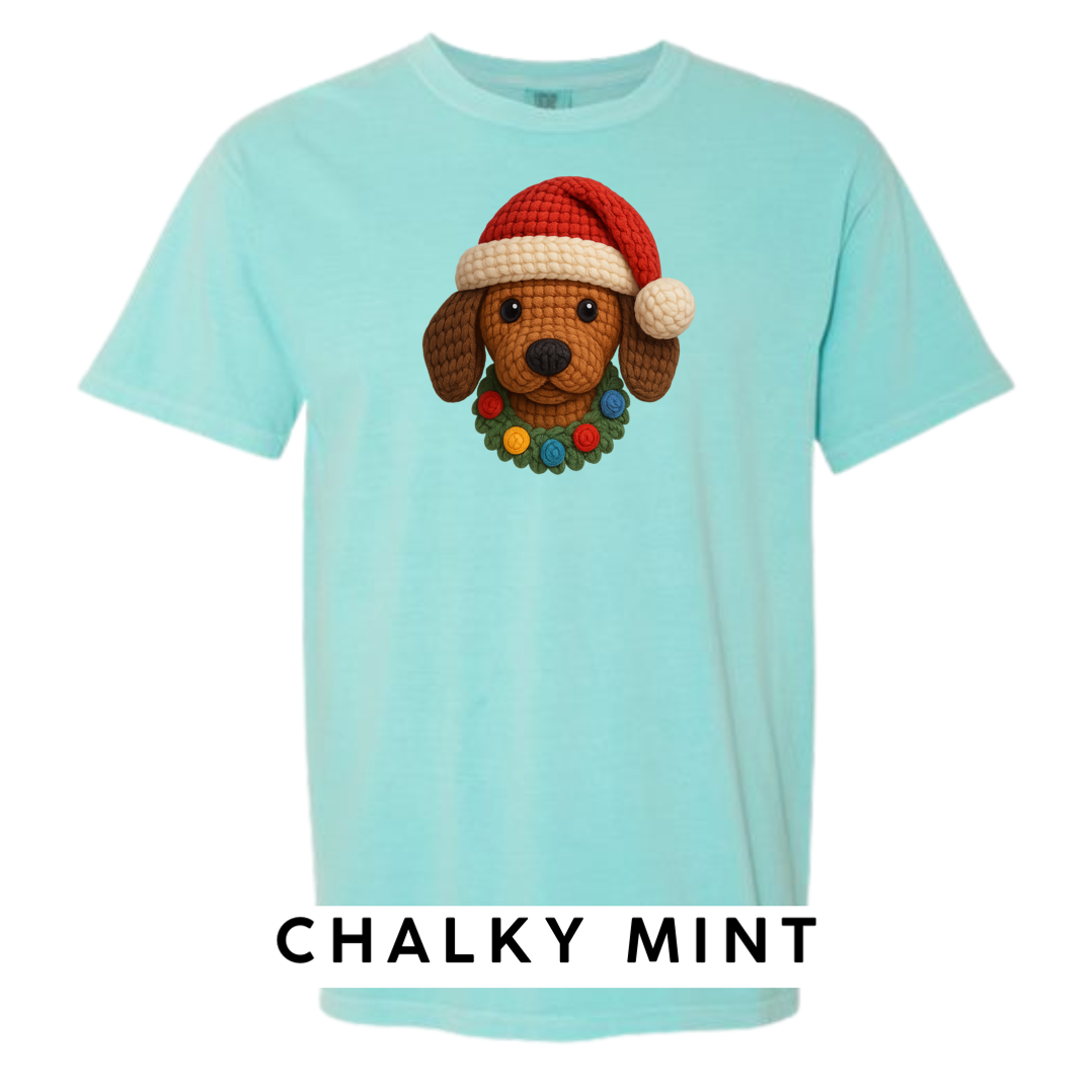 Dachshund with Wreath (Crochet)