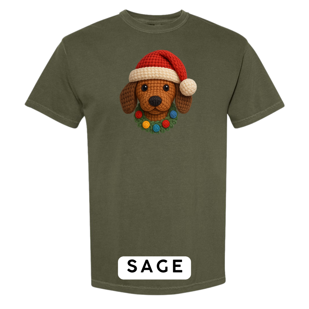 Dachshund with Wreath (Crochet)