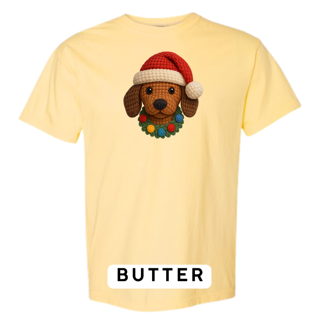 Dachshund with Wreath (Crochet)