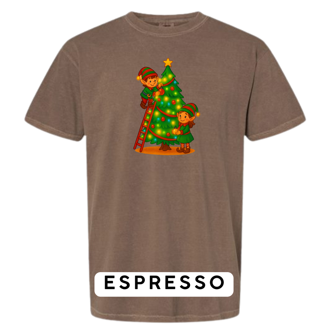 Elves Decorating Christmas Tree