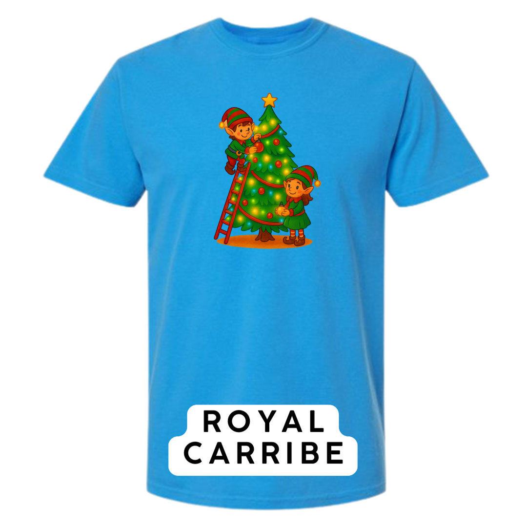 Elves Decorating Christmas Tree