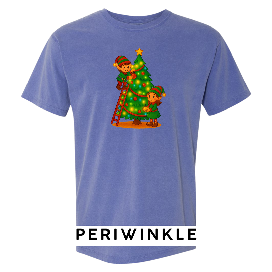 Elves Decorating Christmas Tree