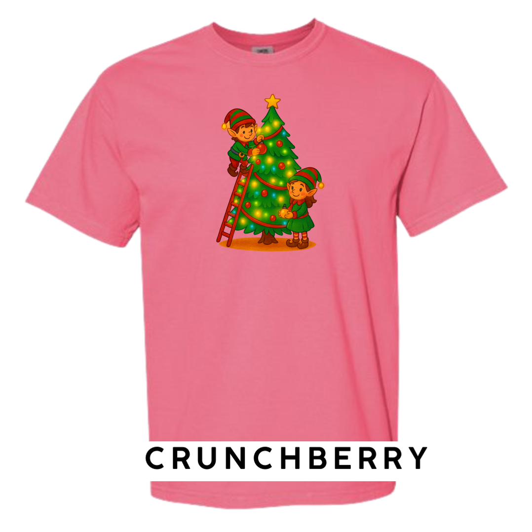 Elves Decorating Christmas Tree