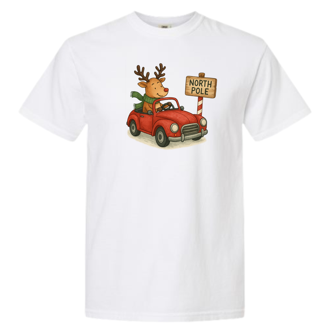 Reindeer Driving to Work