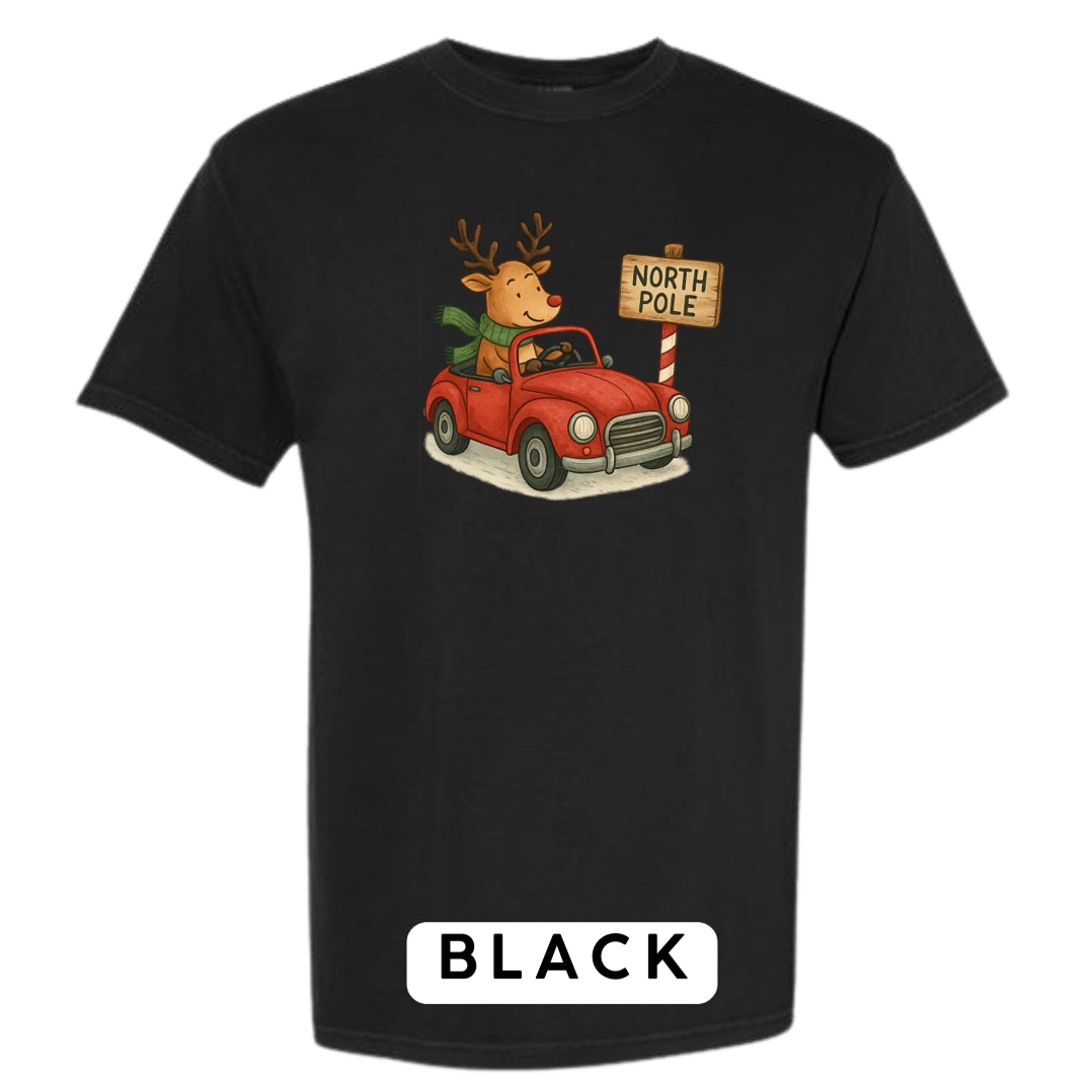 Reindeer Driving to Work