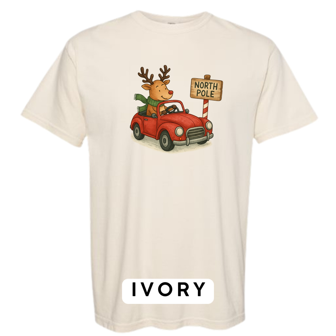 Reindeer Driving to Work