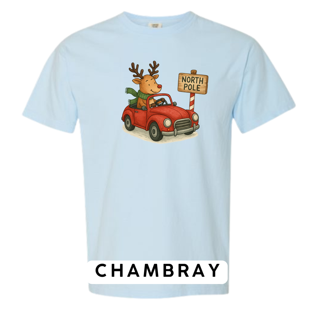 Reindeer Driving to Work