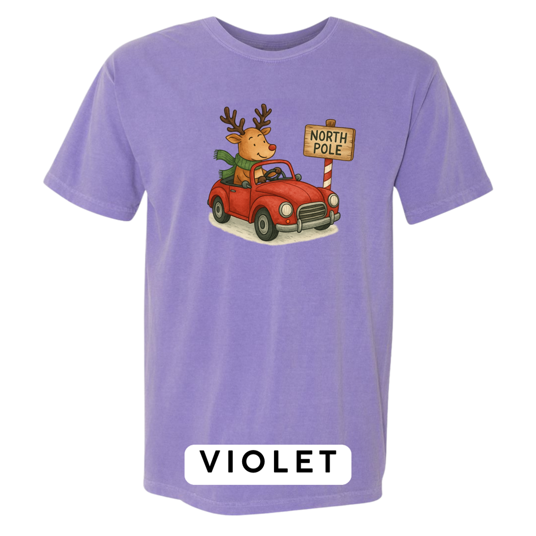 Reindeer Driving to Work