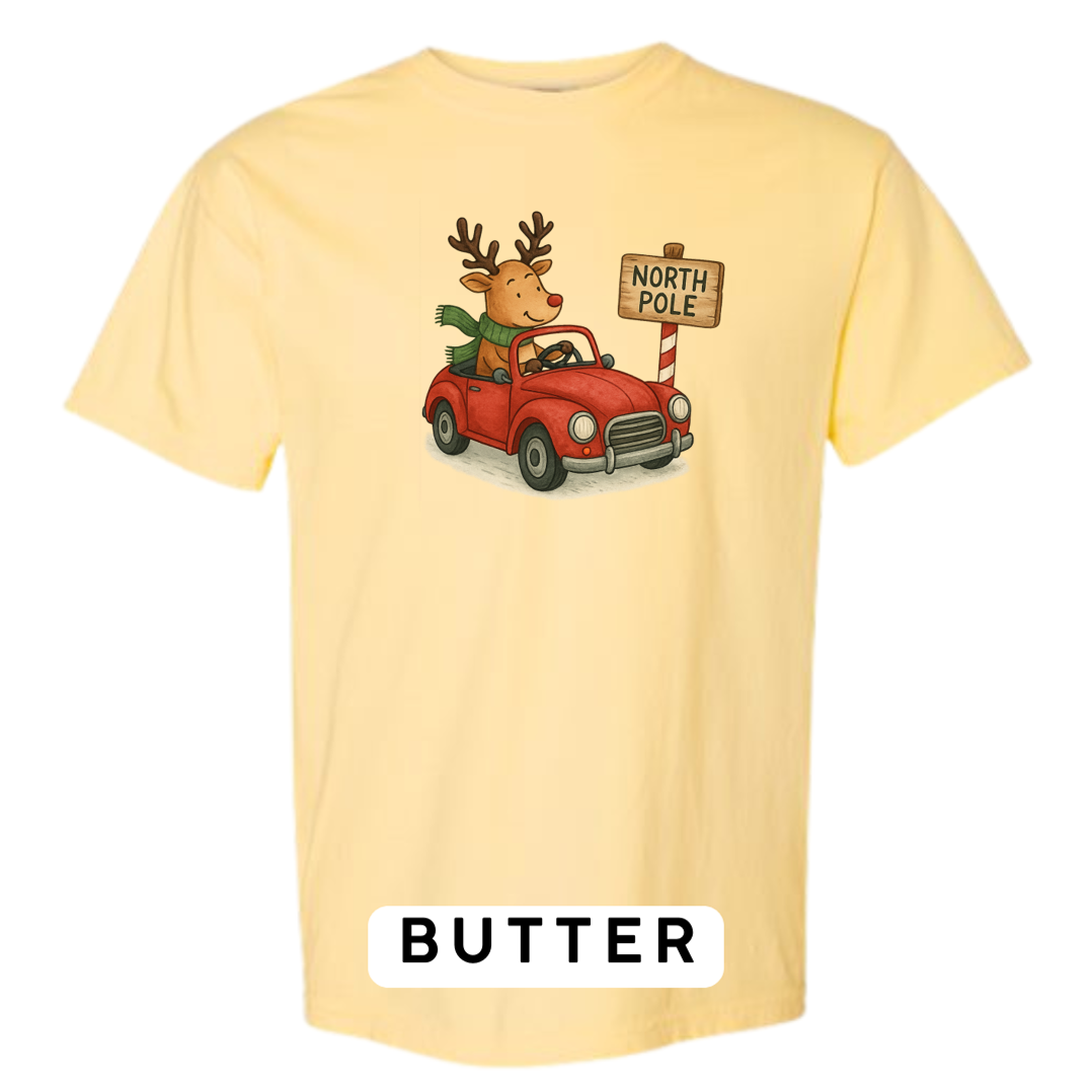 Reindeer Driving to Work